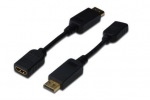 Obrzok produktu ASSMANN Displayport 1.1a Adapter Cable DP M (plug) / HDMI A F(jack) 0, 15m black