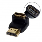 Obrzok produktu Vakoss Adapter HDMI F -> HDMI M (angular)  TC-H113K,  ierna,  blistrov balenie