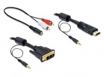 Obrzok produktu Delock redukcia, DVI(M) na HDMI(M), 2m + Audio (Jack 3, 5mm)
