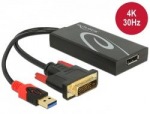 Obrzok produktu Delock Adaptr DVI samec > Displayport 1.2 samice ern