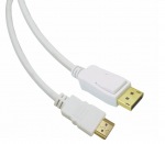 Obrzok produktu Sandberg kbel DisplayPort samec > HDMI samec,  2m,  biely