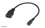 Obrzok produktu AKASA AK-CBHD09-25BK,  HDMI - microHDMI adaptr