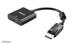 AKASA AK-CBDP06-20BK DisplayPort to HDMI Active Converter, 20cm | Obrázok produktu AKASA AK-CBDP06-20BK DisplayPort to HDMI Active Converter, 20cm