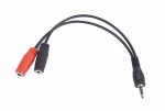 Obrzok produktu Kbel 3, 5 mm 4-pinov konektor 3, 5 mm stereo mikrofn + zsuvky kbla