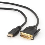 Obrzok produktu Kbel HDMI na DVI male / male s pozltenmi konektormi,  1, 8m, 