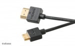 Obrzok produktu AKASA AK-CBHD13-20BK Proslim HDMI - mini HDMI M / M,  2m