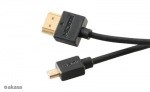 Obrzok produktu AKASA AK-CBHD14-20BK Proslim HDMI - micro HDMI M / M,  2m
