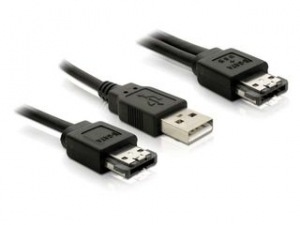 Obrzok Delock kbel Power Over eSATA Y samec -> USB  - 