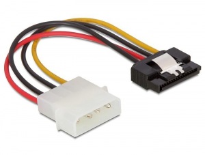 Obrzok Delock Cable Power SATA HDD > Molex 4 pin male with metal clip straight 15cm - 