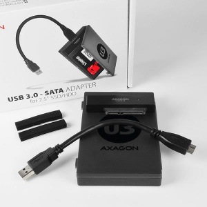 Obrzok AXAGON ADSA-1S3 USB3.0 - SATA HDD extern adaptr vrtanie 2.5" pouzdra - ADSA-1S3