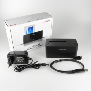 Obrzok AXAGON ADSA-SMB USB3.0 - SATA 6G COMPACT HDD dock ierny - ADSA-SMB