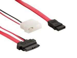 Obrzok tovaru 4World Kabel SATA2 13pin F-SATA2 F 7pin F+LP4 50cm - 08524