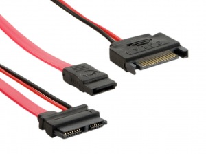 Obrzok tovaru 4World Kabel SATA3 13pin F - SATA3 7p F+15p M 48cm - 08525