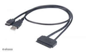 Obrzok AKASA - Flexstor Esata kabel - AK-CBSA03-80BK