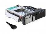 Obrzok produktu Delock 5.25 prenosn rack pro 1 x 2.5 + 1 x 3.5 SATA HDD + 2 x USB 3.0 porty