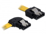 Obrzok produktu Delock Cable SATA 6 Gb / s male straight> SATA male left angled 30 cm yellow metal