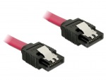 Obrzok produktu Delock Cable SATA 6 Gb / s 10 cm straight / straight metal red