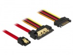 Obrzok produktu Delock Cable SATA 6 Gb / s 7pin receptacle+SATA 15pin power plug>SATA 22pin 30cm