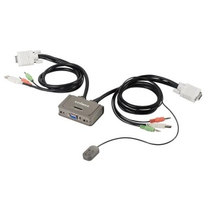 Obrzok Edimax EK-2U2CA  KVM USB 2 ports switch with cable & Audio support - EK-2U2CA