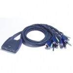 Obrzok produktu ATEN CS64US 4-Port USB KVM Switch,  Speaker Support,  0.9 / 1.2m cables