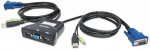 Obrzok produktu Manhattan 2-Port Mini KVM Switch,  USB,  Audio,  ierny