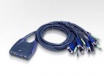Obrzok produktu ATEN 4port KVM USB mini,  audio,  0.9 metru kabely