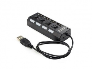 Obrzok Gembird USB 2.0 HUB se switchem 4 porty - UHB-U2P4-02