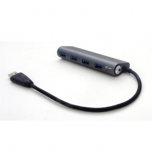 Obrzok i-tec USB 3.0 Metal Charging HUB 4 Port s napjecm adaptrem - U3HUB448