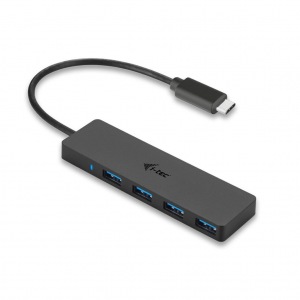 Obrzok i-tec USB C Slim 4-port HUB pasivn - ern 4x USB 3.0 - C31HUB404