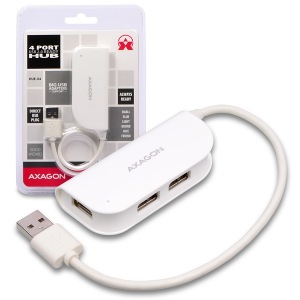 Obrzok AXAGON HUE-X4 4x USB2.0 READY WHITE hub - HUE-X4
