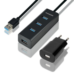 Obrzok AXAGON HUE-S2BP 4x USB3.0 CHARGING hub 1.2m cable - HUE-S2BP