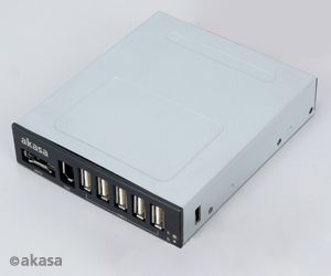 Obrzok AKASA USB hub USB 2.0  - AK-ICR-08