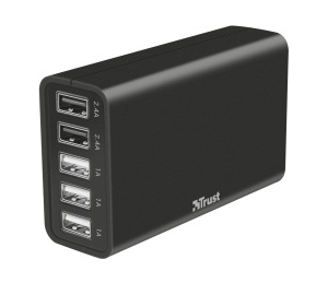 Obrzok Rozboova TRUST 5-port USB Fast Charger - 21820