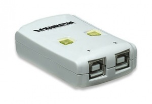 Obrzok Manhattan Hi-Speed USB 2.0 Automatic Sharing Switch 2 PC - 1 USB - 162005