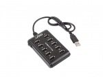 Obrzok produktu UGO USB HUB 10-Port USB 2.0,  active,  on / off,  power supply,  black