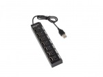 Obrzok produktu Natec UGO USB HUB 7-Port USB 2.0,  active,  on / off,  black