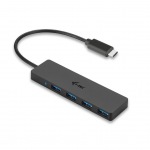 Obrzok produktu i-tec USB C Slim 4-port HUB pasivn - ern 4x USB 3.0