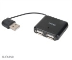 Obrzok produktu AKASA Connect 4S,  Ultra compact black 4 port USB Hub