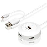 Obrzok produktu AXAGON HUE-X6G 4x USB2.0 hub 80cm cable + micro USB OTG WHITE