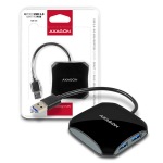 Obrzok produktu AXAGON 4x USB3.0 QUATTRO hub,  16cm kabel