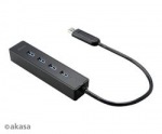 Obrázok produktu AKASA AK-HB-08BK rozbočovač USB 3.0, externý, čierny