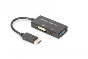 Obrzok ASSMANN DisplayPort 1in3 HDMI - AK-340418-002-S
