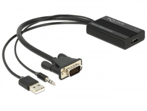 Obrzok Delock adaptr VGA na HDMI s funkciou audio - 