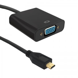 Obrzok Qoltec Micro HDMI D male | VGA female | 0.2m - 