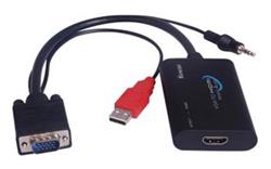 Obrzok Prevodnk VGA(DB15HD) a AUDIO (jack3.5mm) na HDMI - SKREDUKCIAVGAAUDIOHDMI