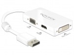 Obrzok produktu Delock adadptr Displayport 1.1 samec > VGA  /  HDMI  /  DVI samice Passive biely