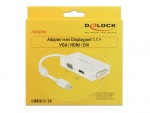 Obrzok produktu Delock Adapter mini Displayport 1.1 male > VGA  /  HDMI  /  DVI female Passive white