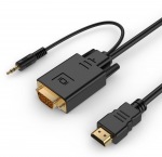 Obrzok produktu Gembird adaptr HDMI-A(M) ->VGA (F) + audio,  na kbli 1.8m,  iern