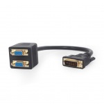 Obrzok produktu Gembird adaptr / splitter DVI-D(M) -> 2x VGA (F),  0.3m,  ierny