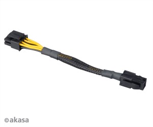 Obrzok Akasa AK-CBPW10-15BK 4 pin to 8 pin ATX PSU adapter cable  - AK-CBPW10-15BK